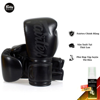 Găng boxing fairtex bgv14sb – microfiber gloves – solid black