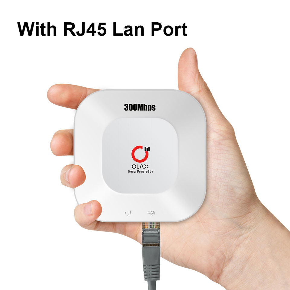 Bộ phát Wifi 4G Olax MT30 chuẩn LTE tốc độ 150Mbps. Pin 4000mAh - Cổng Type-C - cổng LAN