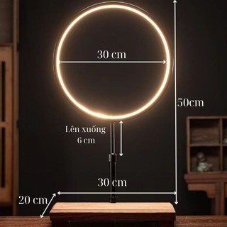 💥 Kệ gỗ đèn led đặt tượng size 30 tăng đơ - Sử dụng chân cắm USB - Trang trí decor, thác khói xông trầm