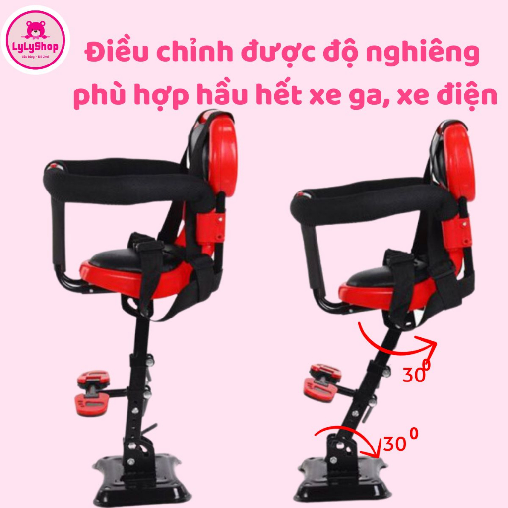Ghế ngồi xe máy cho bé đa năng dùng hầu hết các dòng xe tay ga, xe đạp điện, xe máy điện