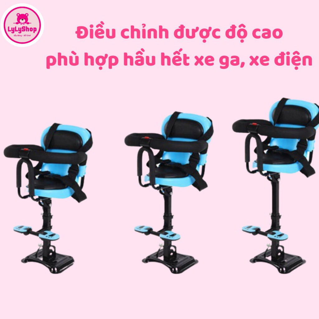 Ghế ngồi xe máy cho bé đa năng dùng hầu hết các dòng xe tay ga, xe đạp điện, xe máy điện