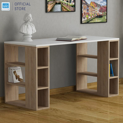 [Giao lắp tại TP.HCM] Bàn Làm Việc Phối Kệ Sách Đơn Giản Mà Đẹp Thương Hiệu SIB Decor BLV48