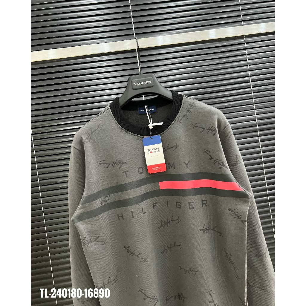 🔥Hot🔥Áo nỉ Tommy in vạch chữ ký thiết kế hot trend Nam Nữ Thu Đông 2023