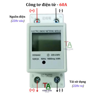 Công tơ điện tử đo công suất 220v