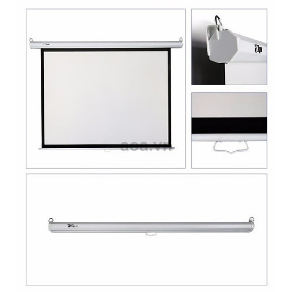 Màn hình máy chiếu treo tường kéo tay Apollo 92" tỷ lệ 16:9 thích hợp dành cho lớp học, văn phòng bảo hành 12 tháng