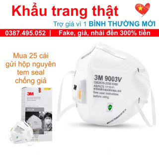 Khẩu trang trẻ em 3M 9003V N90 KN90 P1 FFP1 chống ô nhiễm lọc 90% bụi mịn PM2.5 phòng dịch bảo hộ lao động