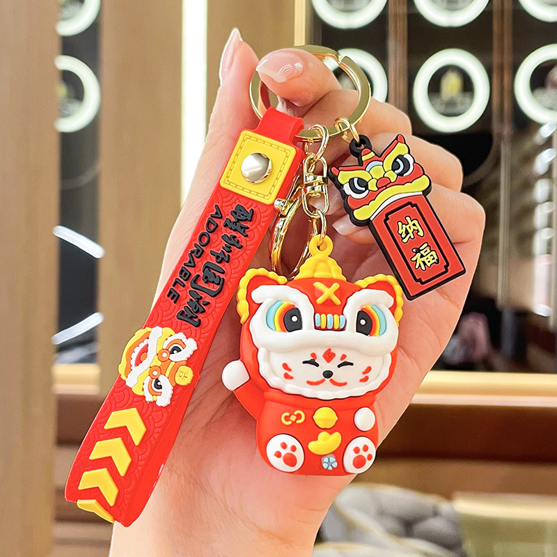 Móc Khóa Mèo Đội Lân Mang May Mắn Làm Quà Tặng Người Thân, Bạn Bè