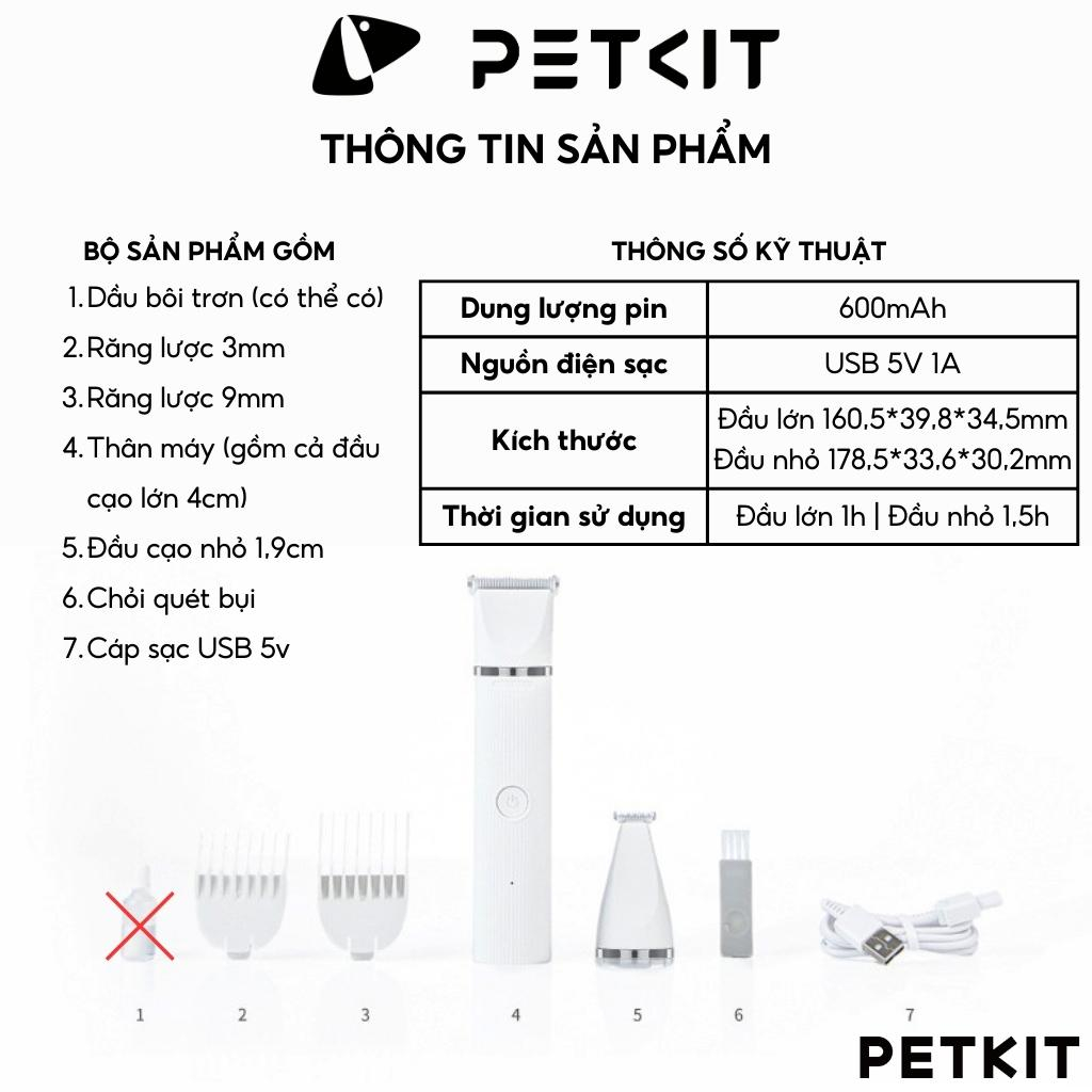 Tông Đơ Đa Năng PETKIT 2in1 Pro 2023 Chuyên Dụng Cắt Tỉa Lông Chó, Mèo - HeLiPet