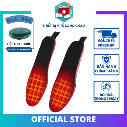 Đế sưởi ấm lòng bàn chân Heated Insoles, 3 cấp độ nhiệt, sưởi ấm liên tục 4-8 tiếng, điều khiển từ xa, chất liệu an toàn