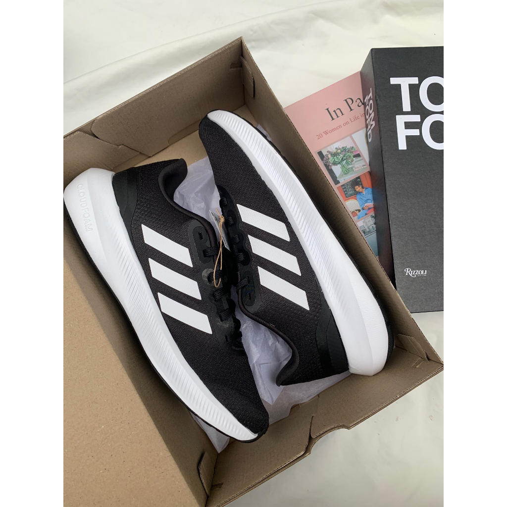 Giày Sneaker adidas Runfalcon 3 "Core Black" HP7556 màu Đen Trắng chạy bộ Running | PiuPiu Authentic