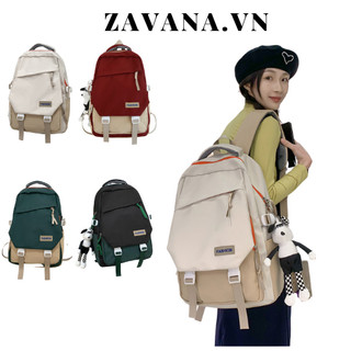 Balo nam nữ đi học nắp gập khóa chéo fashion nhiều ngăn BAL63
