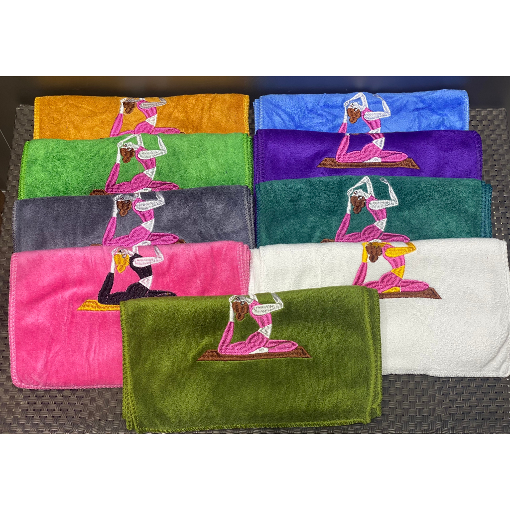 Khăn lau mồ hôi tập Yoga - Thư viện yoga - Chất liệu cotton, kích thước 110cm x 25cm