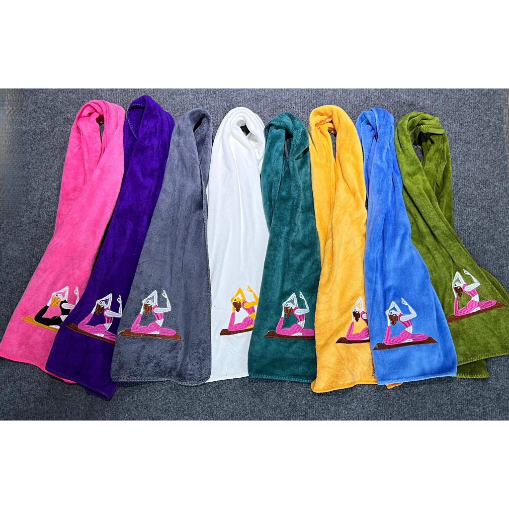 Khăn lau mồ hôi tập Yoga - Thư viện yoga - Chất liệu cotton, kích thước 110cm x 25cm
