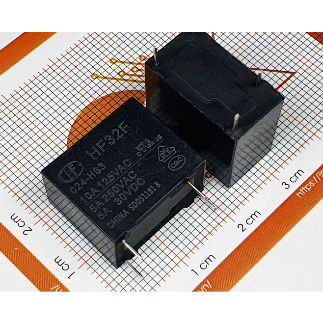 Hongfa Relay 5A 24V 5V 9V (4 chân) JZC/HF32F-024-HS3