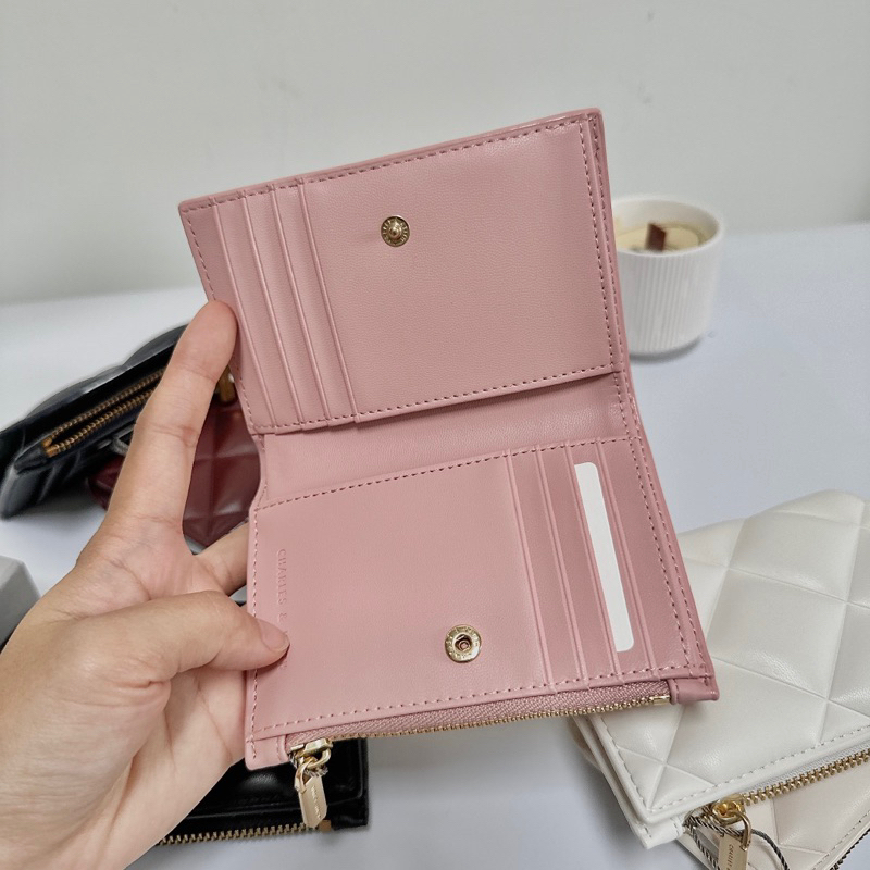 Ví nữ gập chần bông wallet Cha rles- Ke -ith