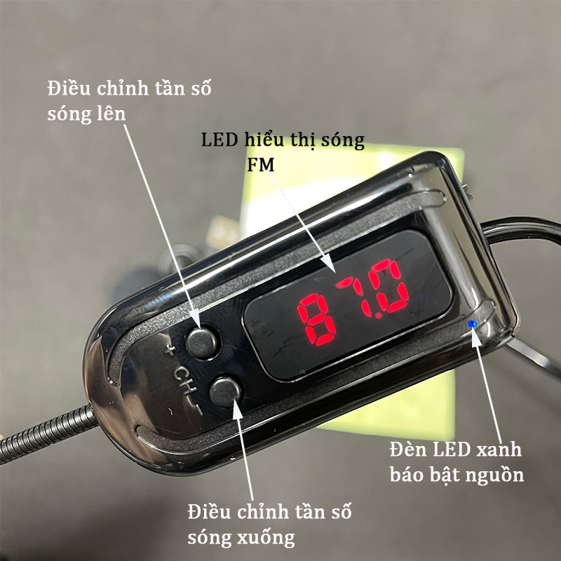 Mic không dây đa năng bắt sóng FM cho máy trợ giảng sử dùng sóng đài FM rất dễ sử dụng