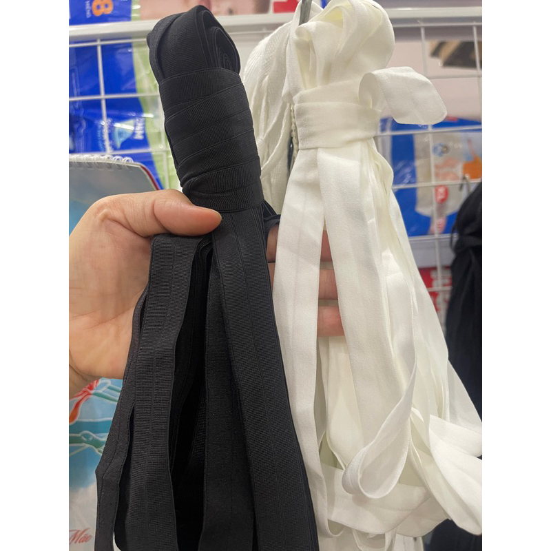 10mét chun kẹp viền size 2cm màu đen và trắng-phụ liệu may mặc