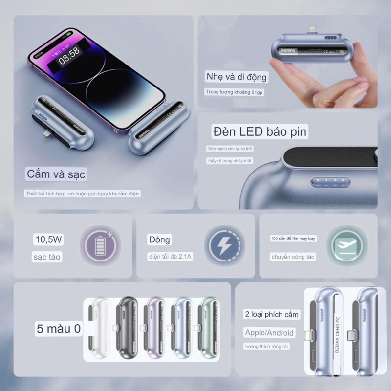 Sạc pin dự phòng mini chính hãng REMAX