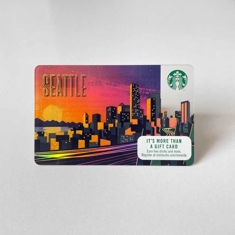 0810C-100 THẺ STARBUCKS NHỰA SEATTLE 2017, thẻ có trầy (thẻ đã sử dụng, dùng để sưu tầm)