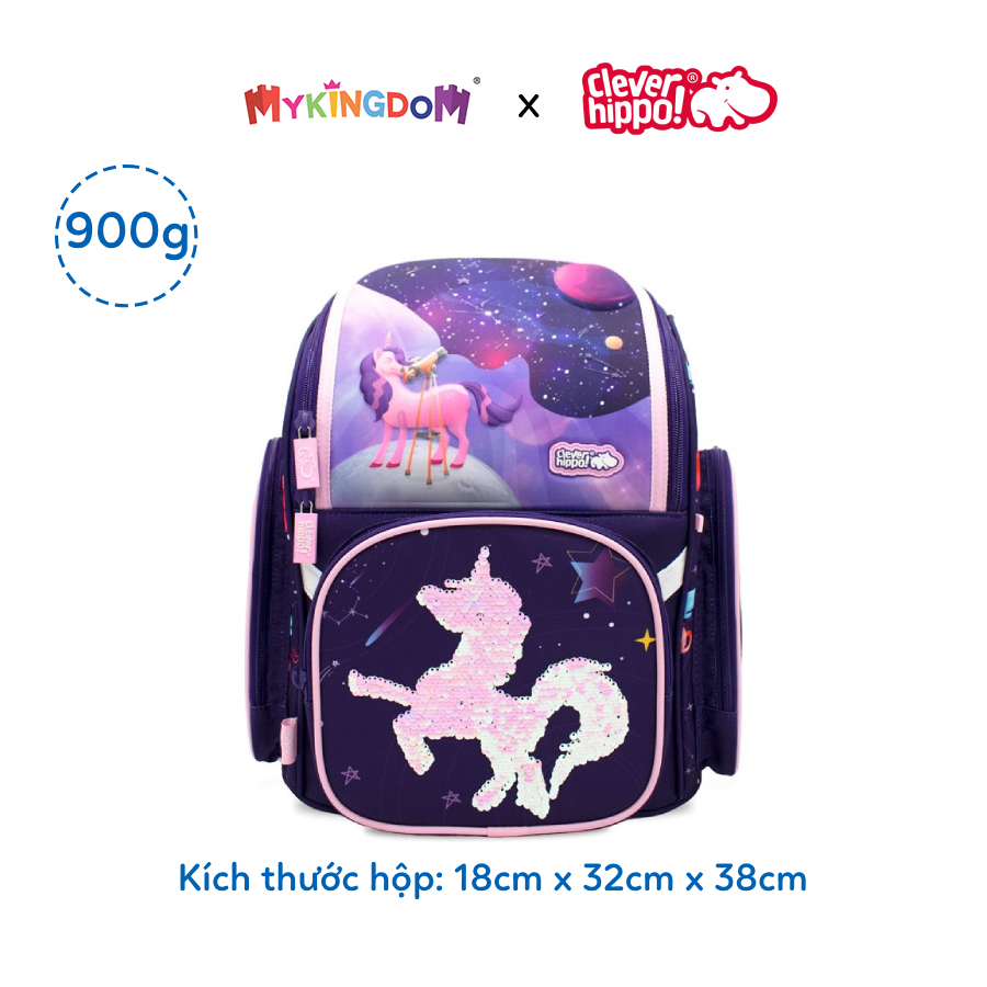 Ba Lô Cho Bé CLEVERHIPPO Fancy - Kì Lân Ngân Hà Tím BU1216/PURPLE