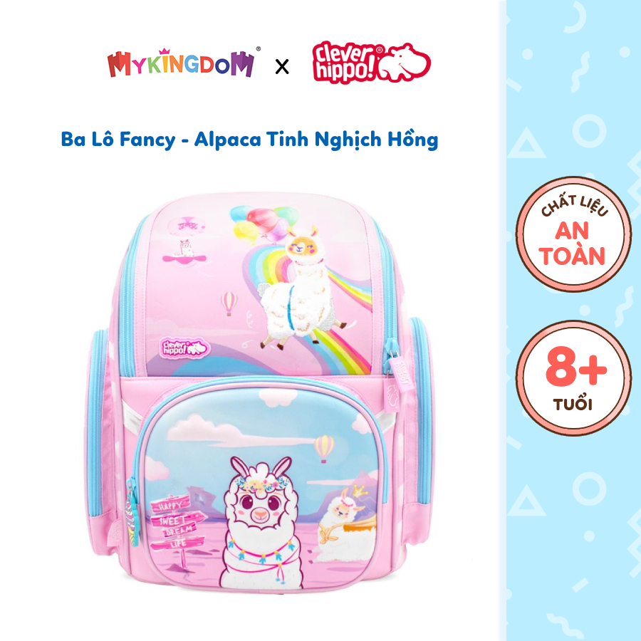 Ba Lô Cho Bé CLEVERHIPPO Fancy - Alpaca Tinh Nghịch Hồng BA1215/PINK