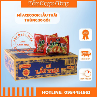 Thùng 30 gói mì lẩu thái vị tôm 80g
