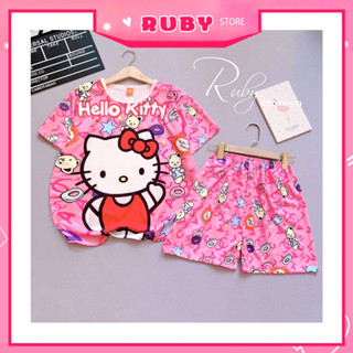 Đồ bộ bé gái hello kitty đáng yêu size 7KG - 70KG chất thun mịn mát co giãn thoải mái 🛑 Set mẹ và bé 🛑 DBRBD