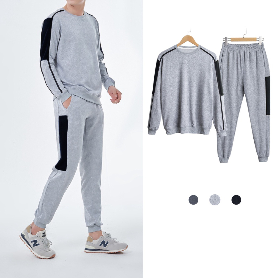 Bộ thể thao Nam thu đông phối xám cao cấp,phong cách trẻ trung đủ sz 45-85Kg