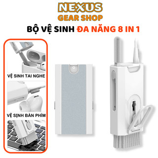 Bộ dụng cụ vệ sinh Q8 8 trong 1 vệ sinh laptop, bàn phím, điện thoại tai nghe đa tích hợp nhiều công năng khác nhau