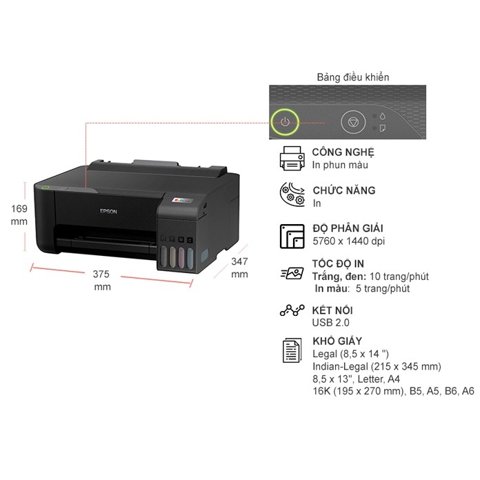 Máy in Epson L1210 in màu khổ A4