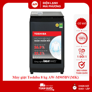 Máy giặt Toshiba 8 kg AW-M905BV(MK) - Hàng chính hãng (Bảo hành 24 tháng)