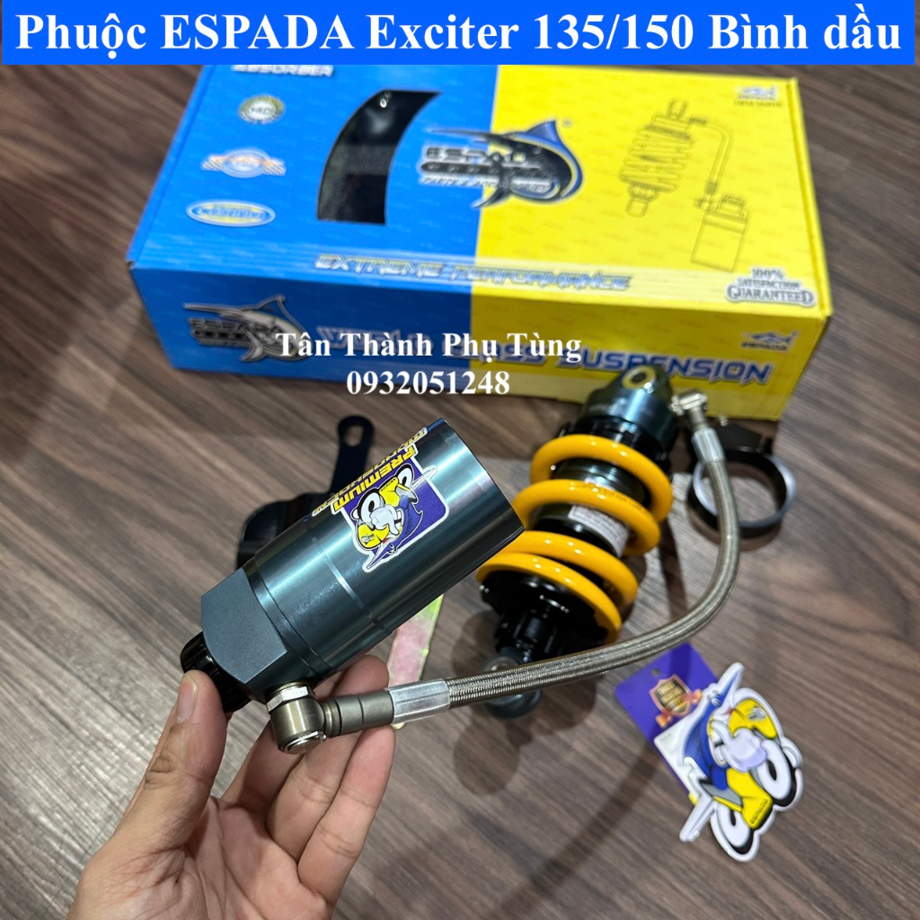 Phuộc ESPADA lò xo vàng có bình: Exciter 135  , Exciter 150 ,