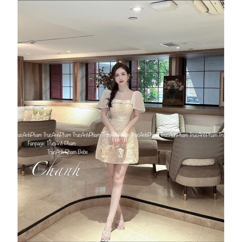 VÁY REN ĐÍNH HOA 3 LỚP