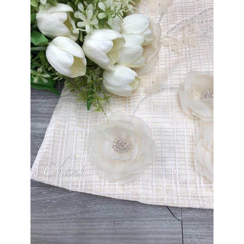 VÁY REN ĐÍNH HOA 3 LỚP