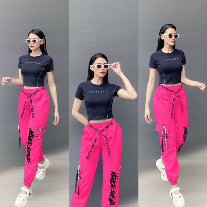 Áo tập gym ,áo rút dây cực xinh,quần jogger  cá tính