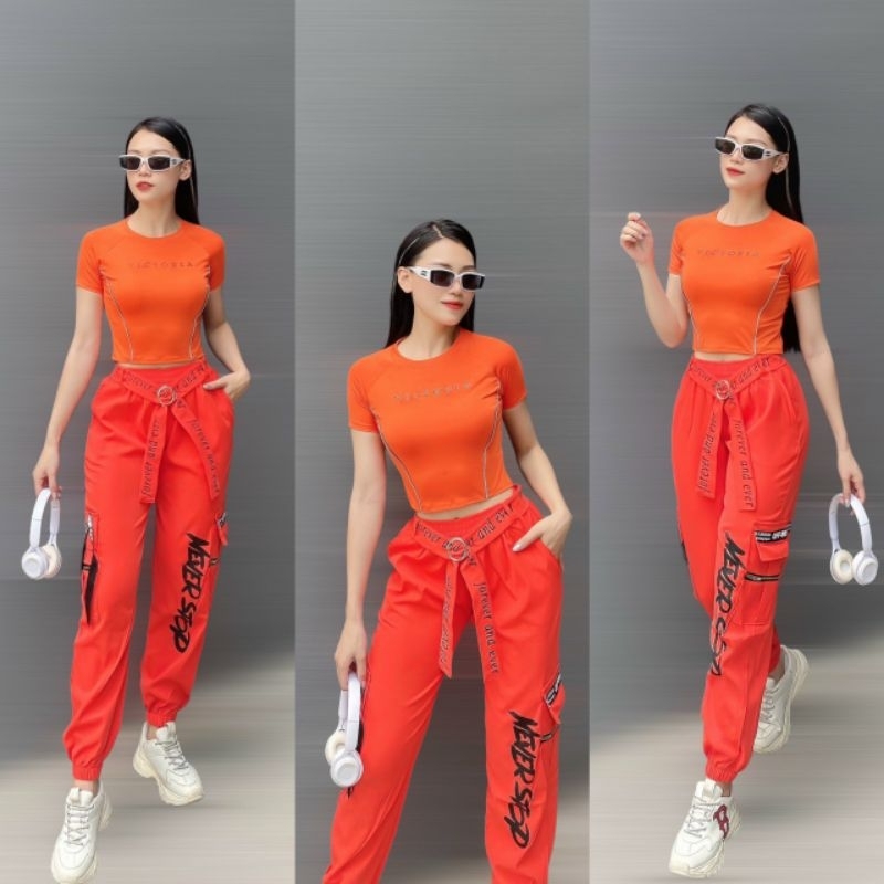 Áo tập gym ,áo rút dây cực xinh,quần jogger  cá tính