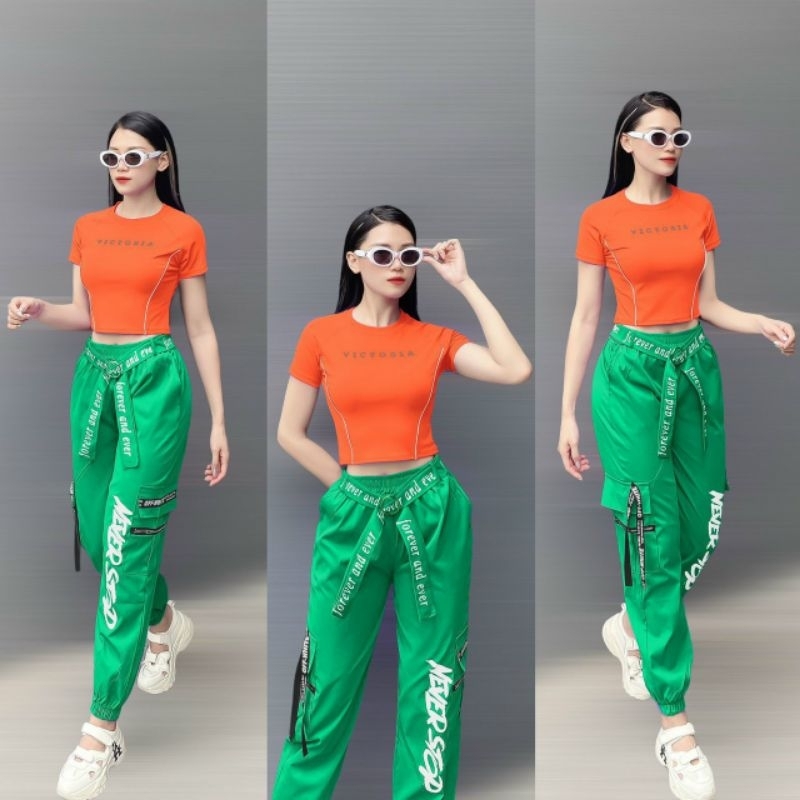 Áo tập gym ,áo rút dây cực xinh,quần jogger  cá tính