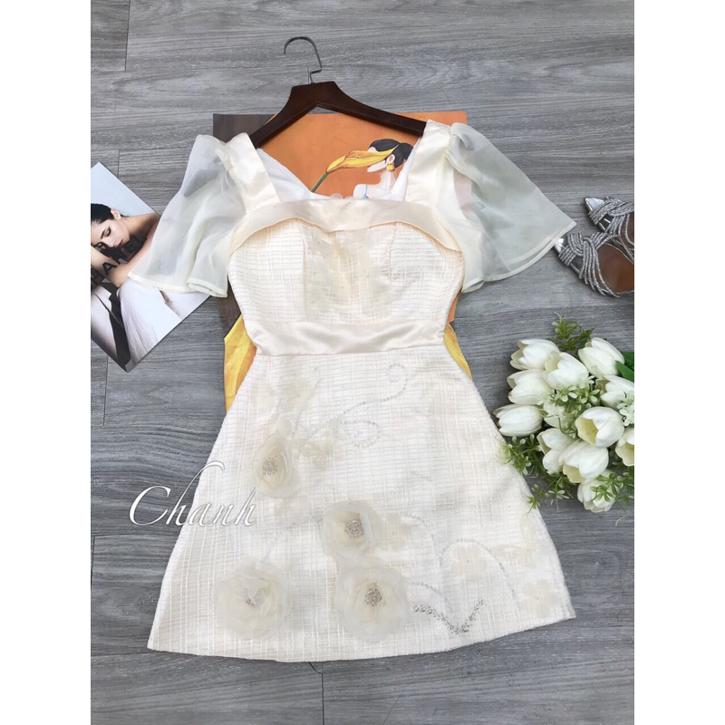 VÁY REN ĐÍNH HOA 3 LỚP