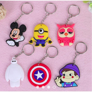 Set 10 móc khóa silicon dẻo hoạt hình
