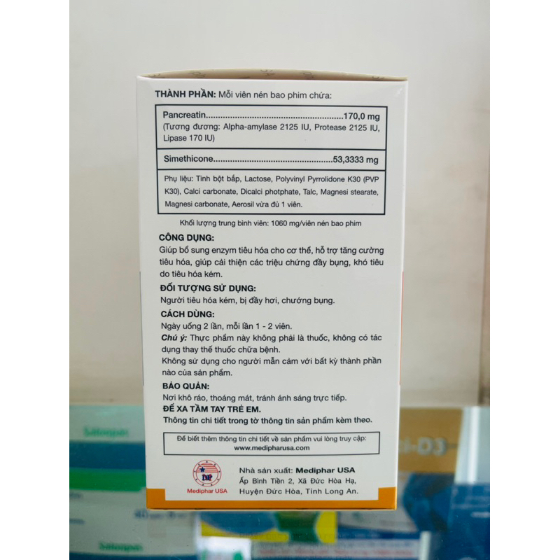 Pancretin - dùng khi bị đầy hơi, chướng bụng, ăn không tiêu