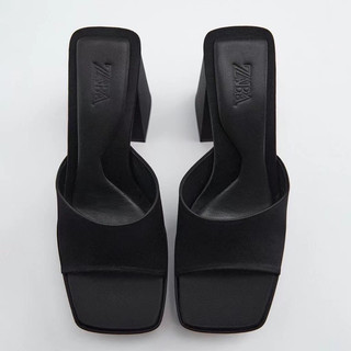 Dép cao gót độn đế ZR lụa full box ( form to lùi 1 size)
