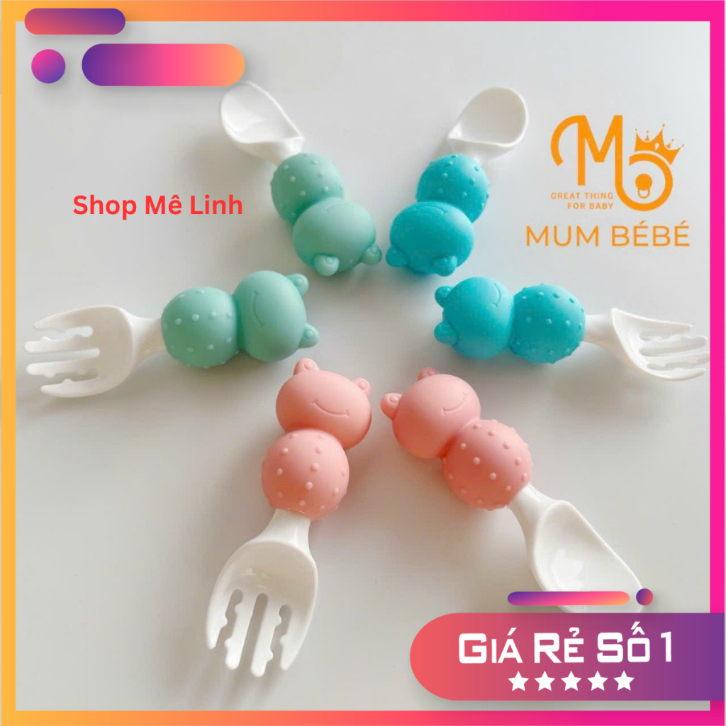 Set thìa dĩa Mum Bébé cho bé ăn dặm {Siêu Cute}- Shop Mê Linh