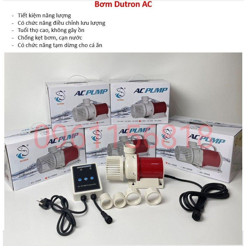 Máy Bơm Dutron AC 12000 - Máy Bơm Nước DUTRON VIETNAM Cho Hồ Cá Với Tần Số Tiên Tiến, Bền Bỉ