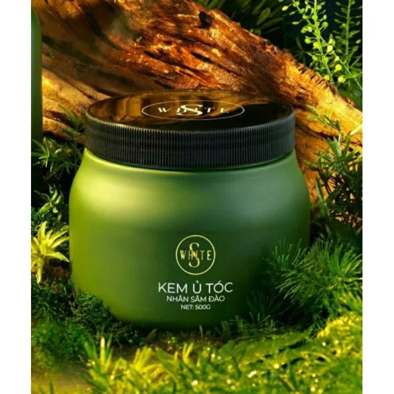 ( Mẫu Mới ) Kem Ủ Tóc Ngăn Gãy Dụng Phục Hổi Hư Tổn Nhân Sâm Đào S-White 500g