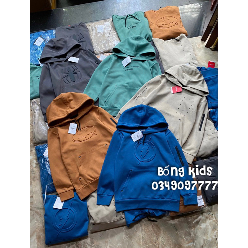 Áo Nỉ Ép Hoodie Bé Trai Túi Kang FOX