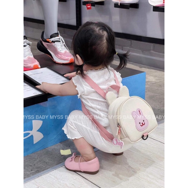 Thẻ tên đeo ba lô cho bé thêu tên theo yêu cầu MYSS BABY