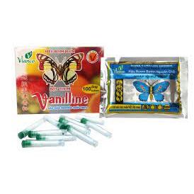 bột thơm vani hiệu COn Bướm nấu chè, làm bánh- 1 hộp 100 ống