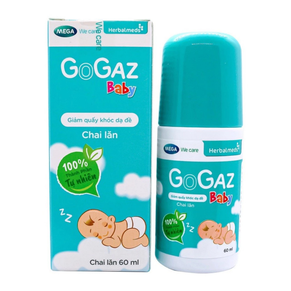 Chai lăn giảm đầy hơi, quấy khóc cho trẻ sơ sinh Mega We Care Gogaz Baby -Chính Hãng
