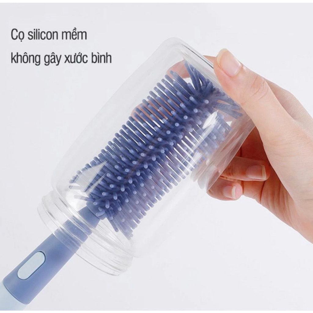 Bộ Cọ Rửa Bình Sữa 3 in 1 Chất Liệu Silicon Cao Cấp, Tiện Lợi, An Toàn