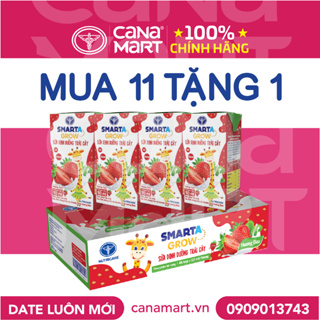 Thùng sữa nước trái cây Nutricare Smarta Grow vị dâu dinh dưỡng cho trẻ